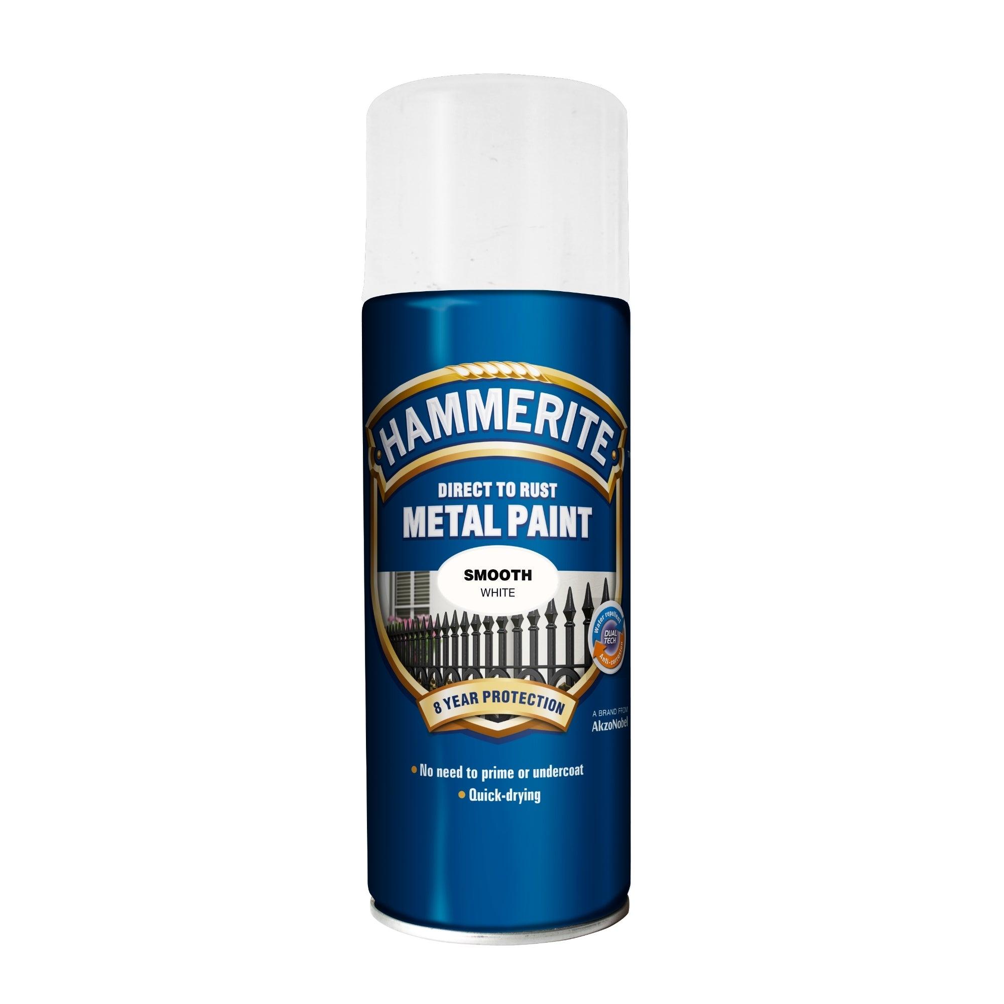 Hvid dåse Hammerite Smooth Finish spraymaling