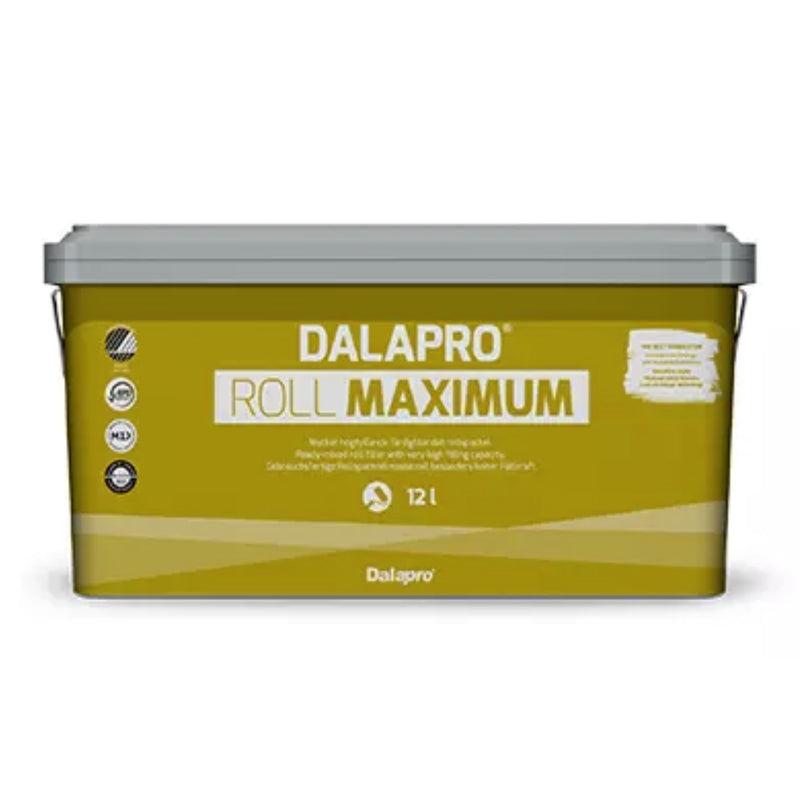 Spand med Dalapro Maximum rullespartelmasse med høj fyldningsevne 12 liter