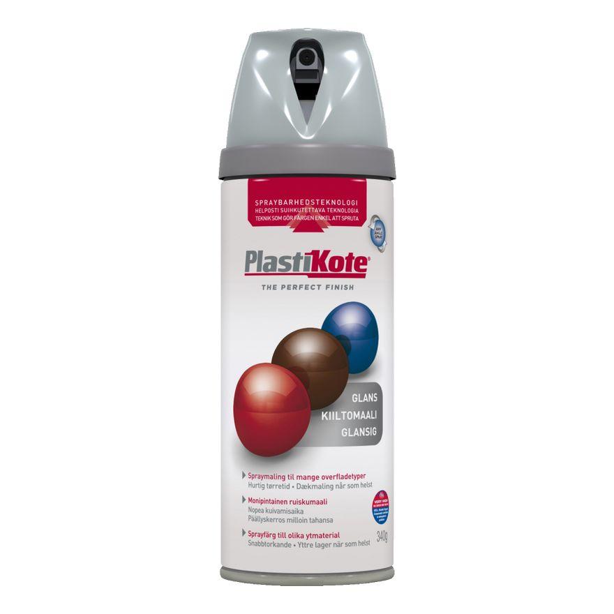 Dåse med Borup Twist & Spray i blank aluminiumfarve